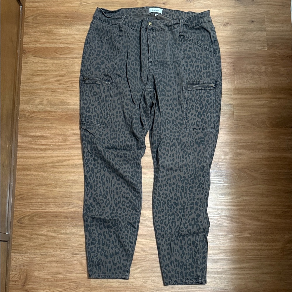 Pistola Brown Leopard Cargo Pants